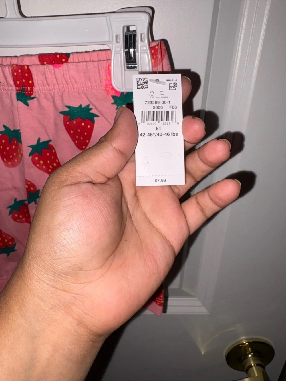 Old Navy Pink Strawberry Print Bike Shorts